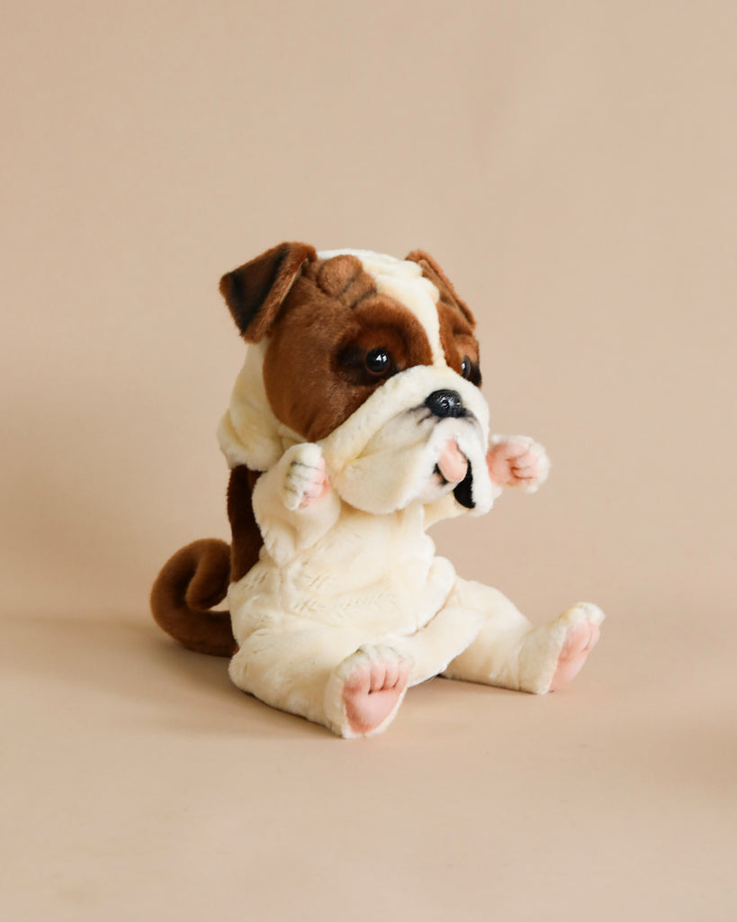 bulldog puppet stuffed animal