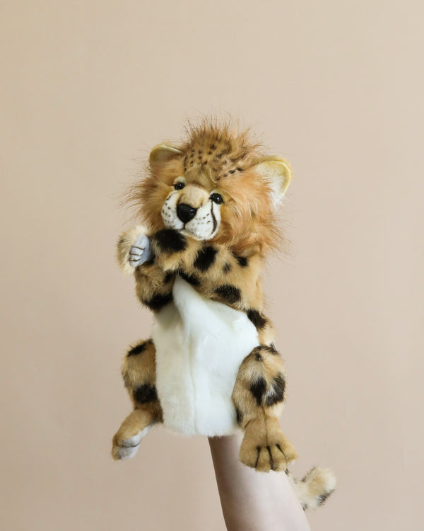 cheetah puppet stuffed animal