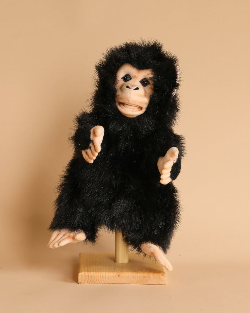 chimp puppet stuffed animal