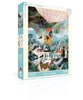 A colorful jigsaw puzzle box titled "Adelina Lirius, On A Voyage Puzzle - 1000 Piece", designed by Adelina Lirius, featuring a whimsical illustration of a hot air balloon flying over a forested landscape with buildings.