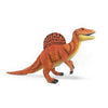 A realistic Spinosaurus Dinosaur Stuffed Animal, standing on two legs with a prominent sail on its back, colored in shades of orange and brown, crafted from high-quality materials.