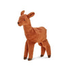 A Senger Naturwelt Cuddly Animal - Deer plush toy of a brown fawn standing upright, isolated on a white background, with visible stitching and a soft, fuzzy texture.