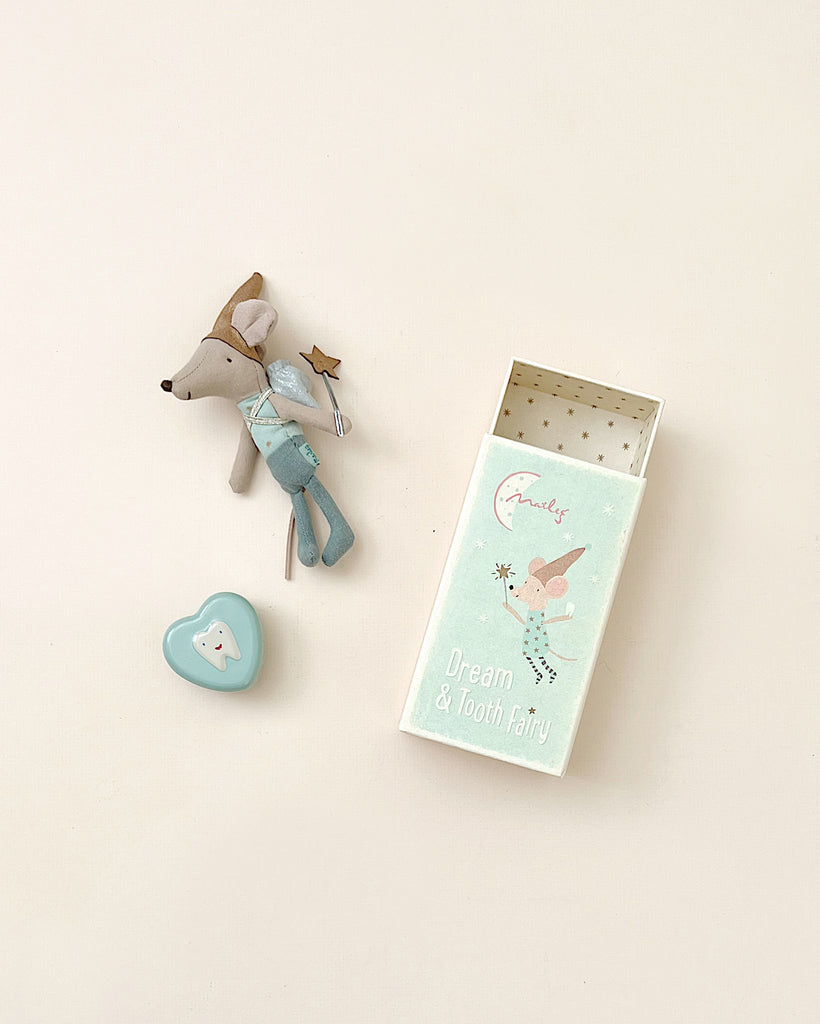 tooth fairy mouse doll in a box