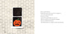 A stemless jack-o-lantern with a big smile sits on a windowsill against a brick wall, as text shares the story from Stumpkin by Lucy Ruth Cummins and his friends’ Halloween excitement.