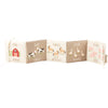 The Little Farm Soft Book features embroidered farm animals and numbers—one barn, two cows, three horses, four geese, five pigs—plus charming text and illustrations. A delightful farm-themed gift for infants.