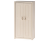 The Maileg Mouse Closet in cream, featuring a classic design with two paneled doors and round knobs, stands vertically against a neutral background and will ship in approximately one week.