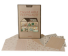 A set of patterned paper sheets and the Maileg Wallpaper, Mouse Hole Farmhouse sticker pack are displayed, featuring farmhouse-themed rooms, mice, and 7 stickers ideal for room decor or farmhouse wall accents.