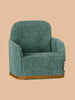 The PRE-ORDER Maileg Soft Chair in Mint, with gold trim, offers a cozy seat for your Maileg friends within any small furniture collection. This chair features soft, textured fabric and a side tag and ships in late February.