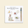 The image shows the cover of "Wishy Washy (Water Reveal Edition)," a reusable water reveal book with soft watercolor illustrations—ideal for toddlers as an early learning gift or travel activity.