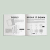 Winter Things: How to Draw Books for Kids features a "TOOLS" section with illustrated drawing tools and a "BREAK IT DOWN" section showing step-by-step snowflake diagrams—great for kids’ winter drawing lessons.
