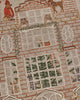 Coral & Tusk Holiday House Advent Calendar made of embroidered linen, featuring a brick house with various animals in windows and rooms.