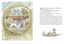 Illustration inspired by "Autumn Story: Jill Barklem" shows a cozy mice tea party in a circular straw nest, with books, autumn treats, and a small table on the right holding tea, cakes, a teapot, and storybook text.