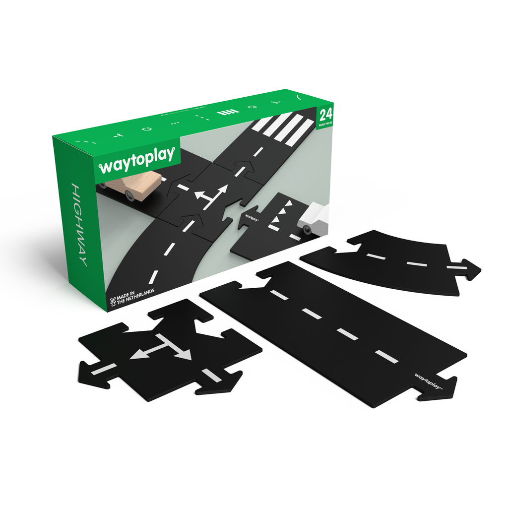 WaytoPlay: Large Flexible Toy Road Set - Highway (24-Piece)– Odin WaytoPlay: Large Flexible Toy Road Set - Highway (24-Piece)– Odin