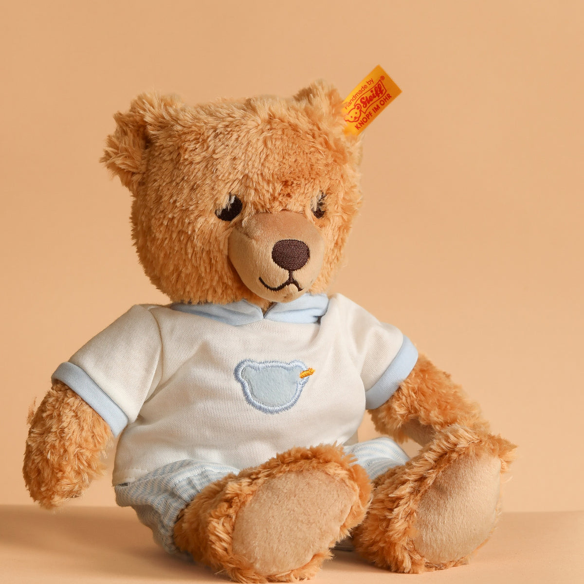 Steiff Plush Teddy Bear with Blue Pajamas– Odin Parker