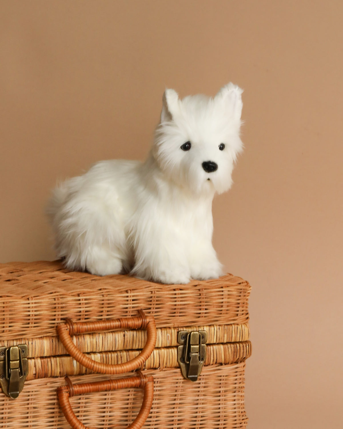 Peluche Westie Terrier Blanco Sentado - 12 Cm, Suave, Para Niños Desde 0 Meses - Fundación Bocalán (solidario)
