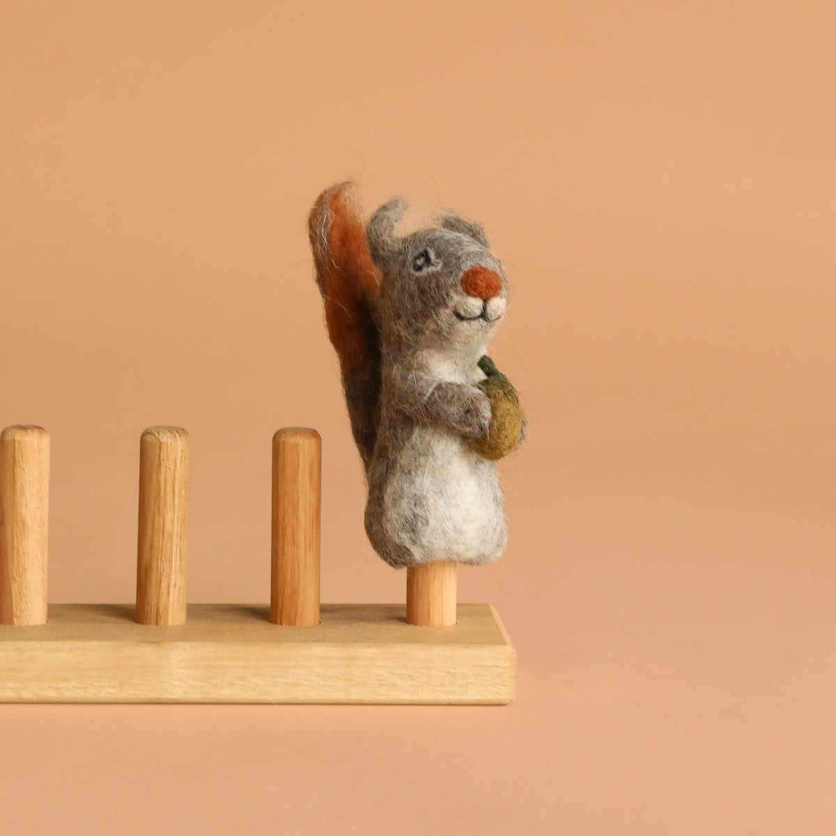 Felt Finger Puppet: Gray Squirrel– Odin Parker
