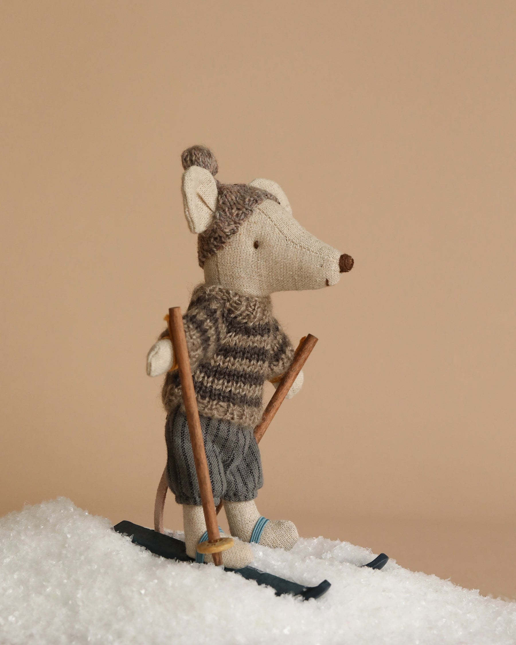 Winter mouse with ski set, Big brother - Grey by Maileg main image 1