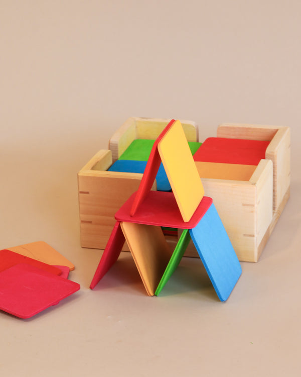 Colorful wooden squares