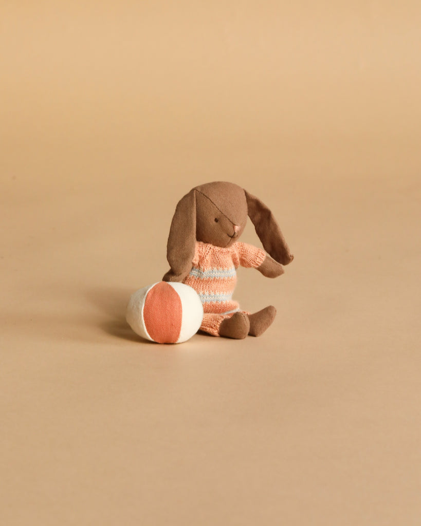 Maileg Bunny Set, Micro - Brown - Dusty Rose Maileg Bunny Set, Micro - Brown - Dusty Rose