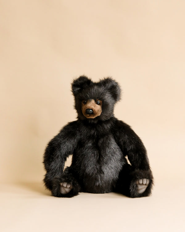 Sitting black bear stuffed animal