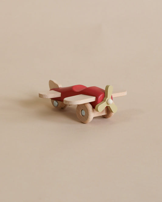 Wooden Red Airplane