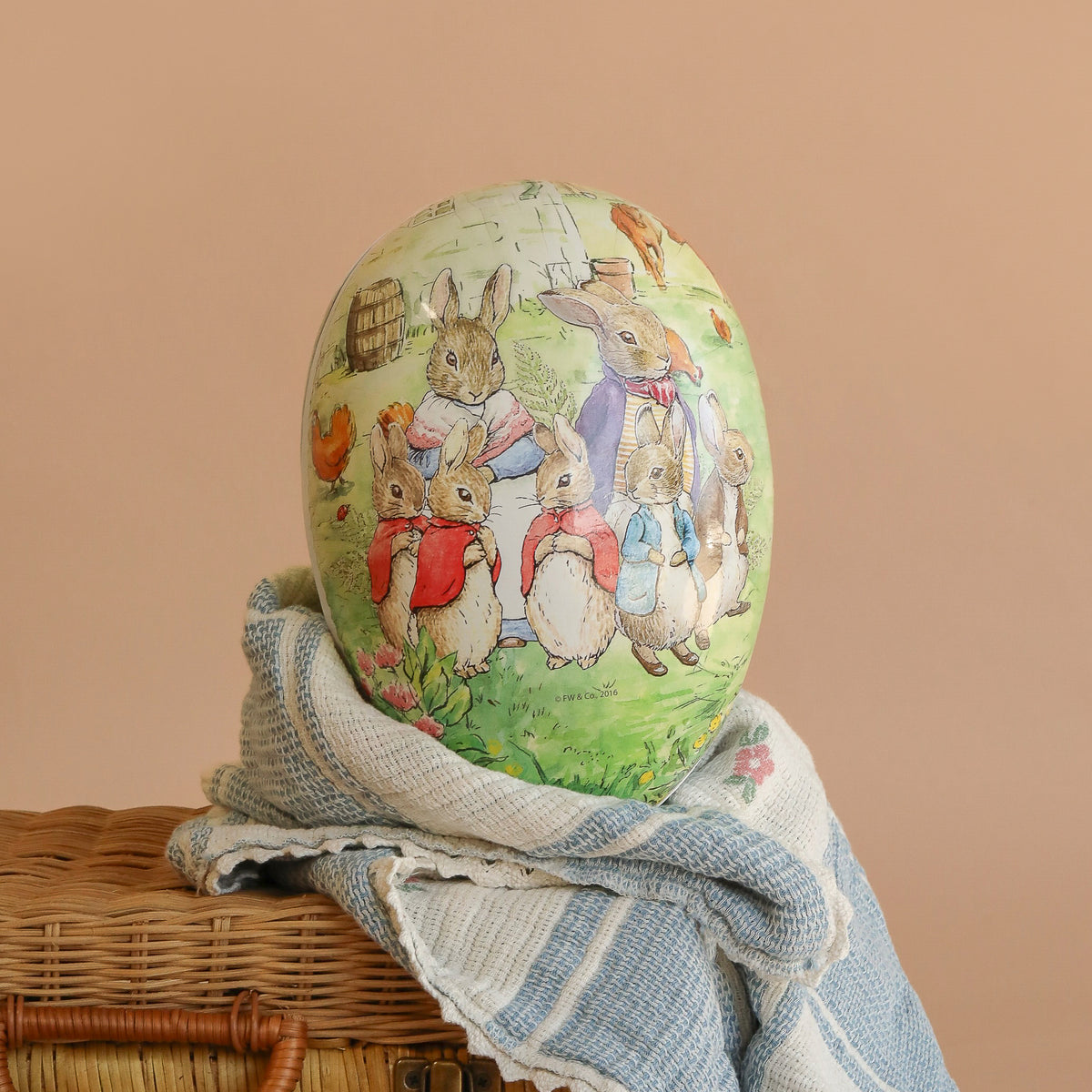 Cardboard Beatrix Potter Egg, Extra Large (Rabbit Family In The