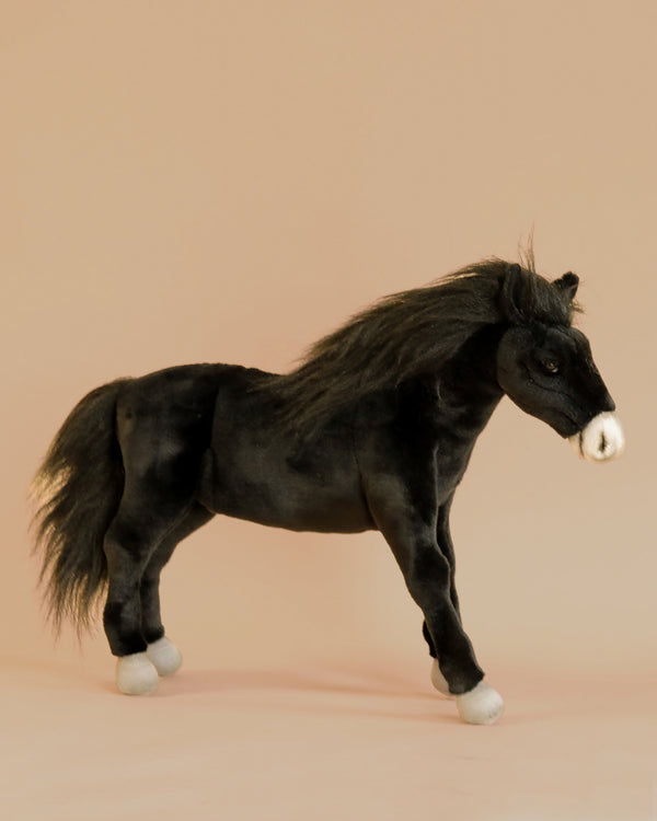 black horse stuffed animal