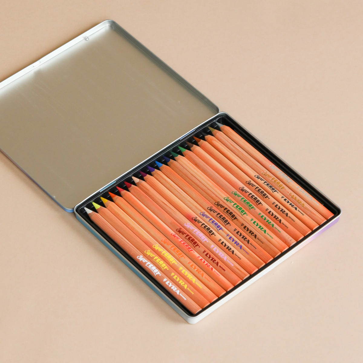 Lyra Super Ferby Astoria Selection Unlacquered Pencils - Tin Case