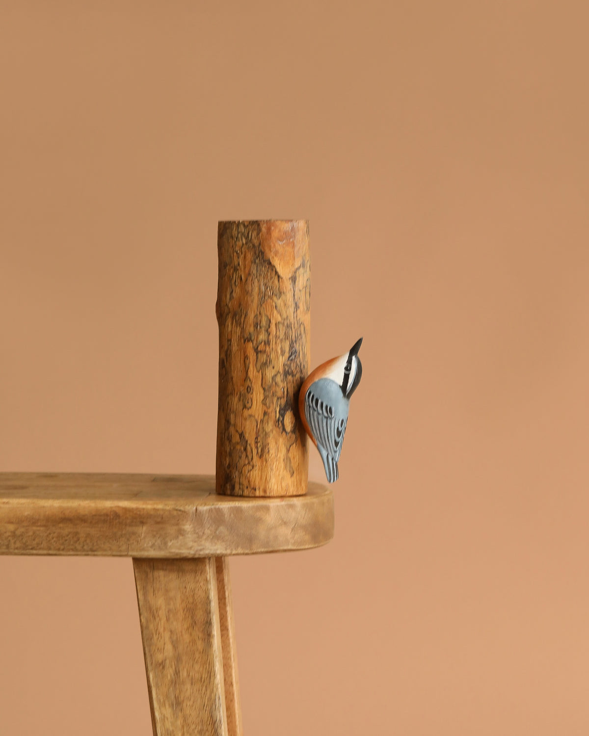 Hand Carved Red Breasted Nuthatch Bird- 8