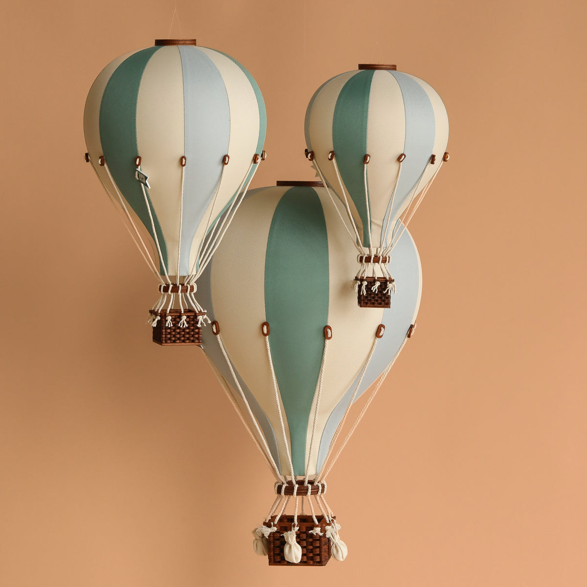 Hot Air Balloon - Mint Green and Grey– Odin Parker