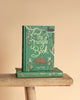 A green hardcover Collector's Edition of "The Jungle Book" by Kipling is upright on wood, with another copy flat beneath. The cover features jungle animals and foliage illustrations on a beige background.