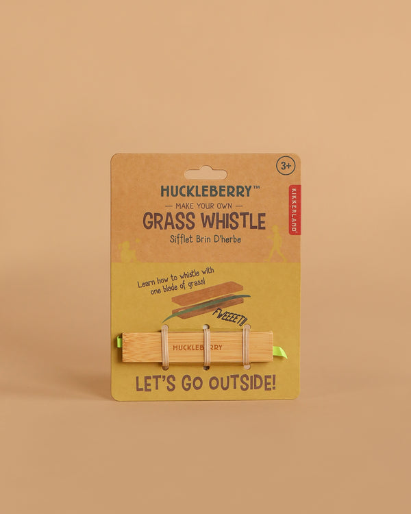The Huckleberry Grass Whistle is a kit for ages 3+, letting kids craft a grass whistle and explore outdoor hiking. Simply packaged, it encourages creative outdoor play and learning to whistle.