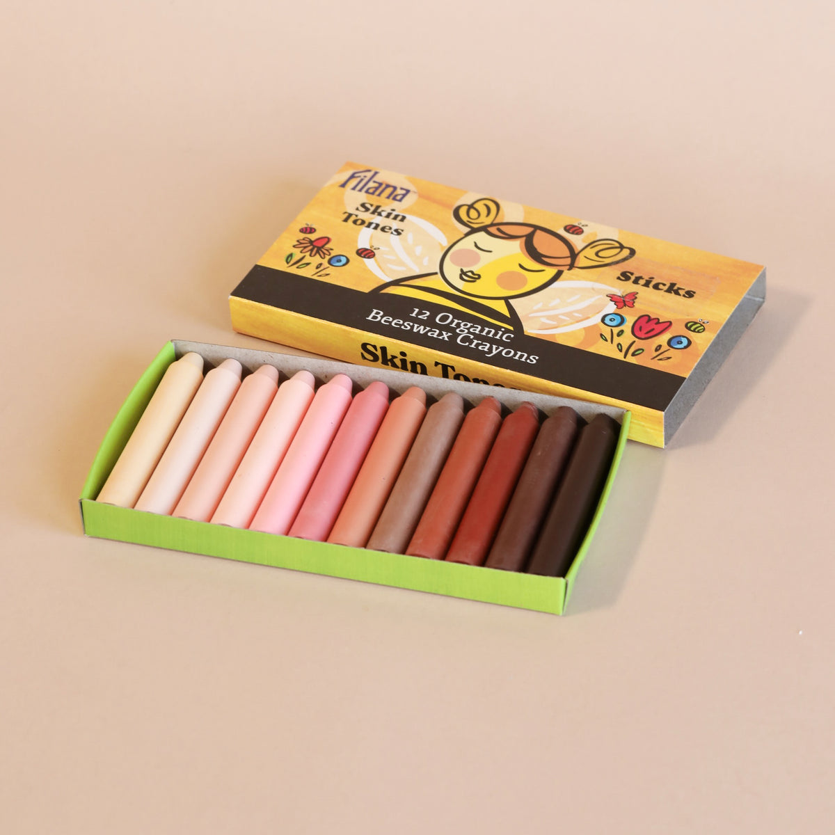 Organic Beeswax Crayons: 12 Skin Tones in Sticks– Odin Parker