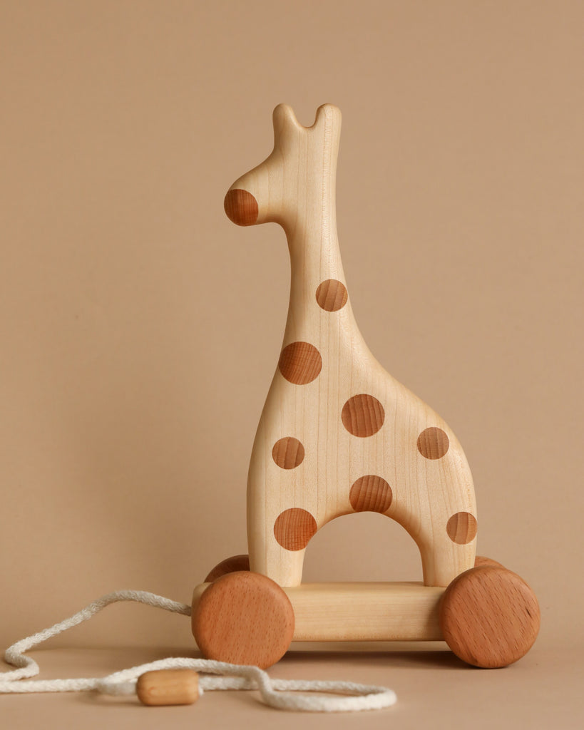 Handmade Wooden Giraffe Pull Toy Odin Parker