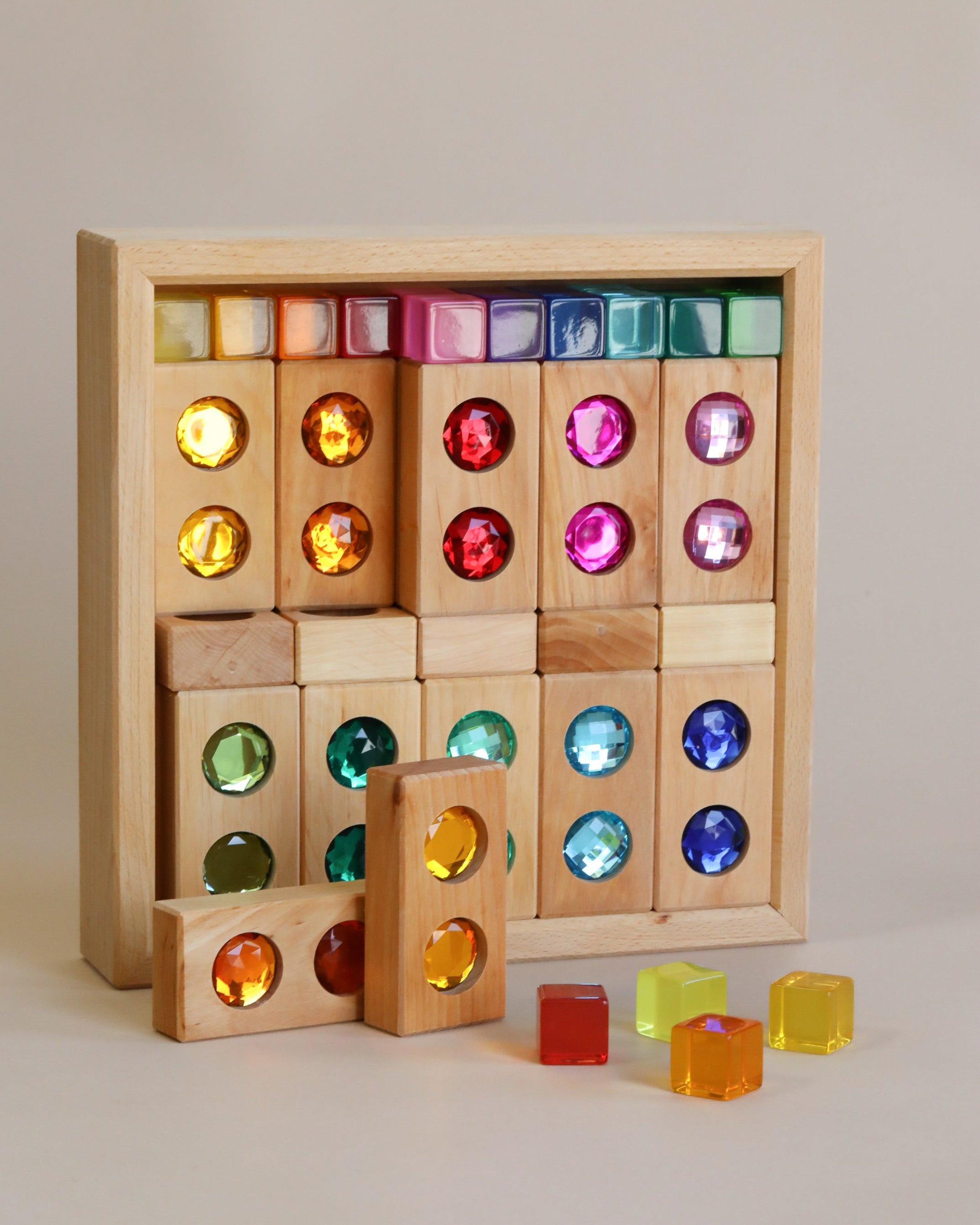 Bauspiel Large Gem Block Set In A Tray