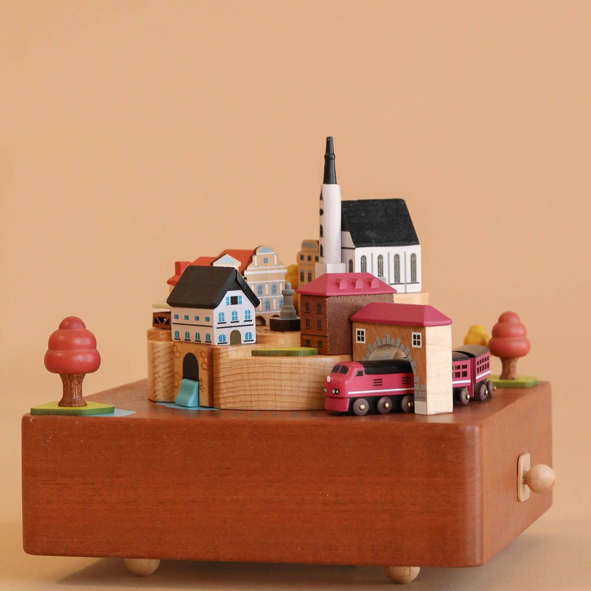 Wooden Train Music Box - European Town– Odin Parker