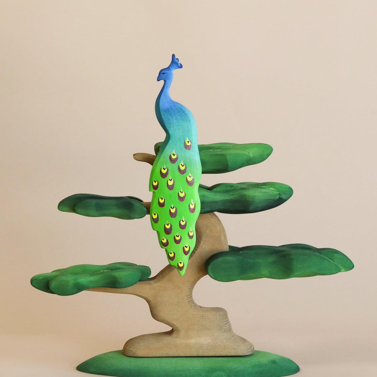 置物 one tree Bumbu Handmade Wooden Peacock On A tree– Odin Parker