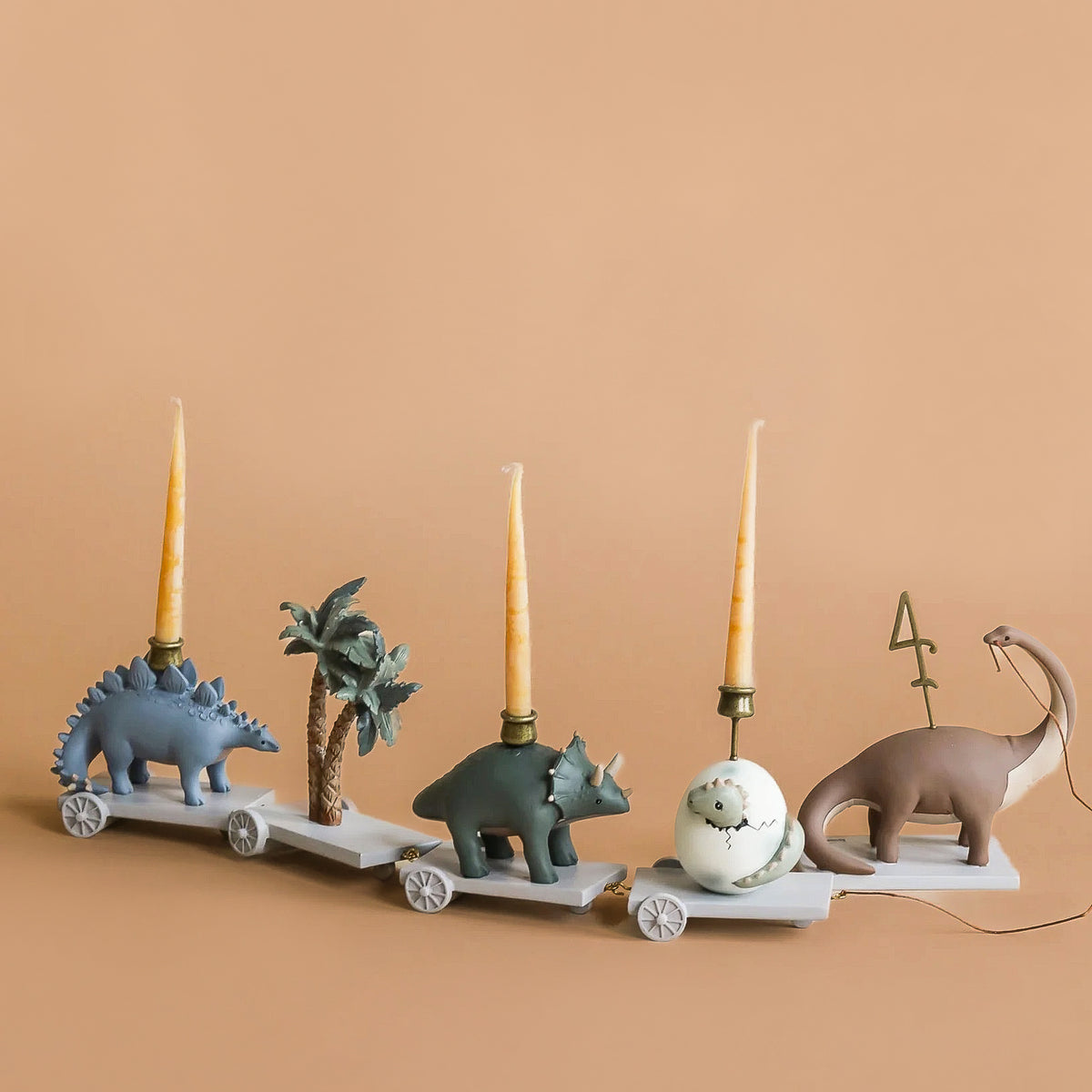 Dinosaur Birthday Train With Beeswax Candles– Odin Parker