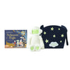 A Slumberkins Halloween Gift Set including the book titled "Halloween Fright," a glow-in-the-dark Mummy Yeti Kin plush toy, and a navy blue pouch with golden stars.
