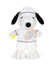 Bon Ton Toys presents the Plush Peanuts Snoopy Tennis, featuring Snoopy in a white tennis outfit with headband, holding a racquet and a yellow ball—an adorable must-have for any Peanuts fan.