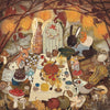 Nature lovers will enjoy Mulberry Cake - 500 Piece Jigsaw Puzzle, featuring woodland animals at a cozy autumn tea party with pumpkins, mushrooms, and a whimsical door. Perfect for puzzling fun!.