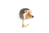 The Coat Hanger - Hedgehog features a plush hedgehog head with soft fur on a wooden or bamboo hook, offering a charming animal-themed coat hanger perfect for any room.