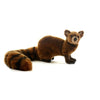 A hand-sewn Mongoose Stuffed Animal by HANSA, featuring brown fur, a bushy tail with dark stripes, and a cute face, is shown against a white background—renowned for its realistic plush animals.