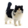 black and white cat stuffed animal