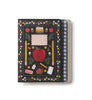 Introducing the Assorted Set of 3 Schoolhouse Notebooks—a vibrant collection featuring a floral-bordered cover adorned with apple, pencil, and other school-themed illustrations. The set includes two additional charming edge designs: classic blue plaid and cheerful yellow with white dots. Each notebook boasts lay-flat binding for comfortable writing on every page—perfect for your school notebook collection.