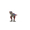 The Schleich Tyrannosaurus Rex Blue Dinosaur Toy features a gray body with red accents and blue markings, depicted standing on a white background and facing forward.