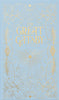 A luxe hardcover edition of "The Great Gatsby" by F. Scott Fitzgerald, featuring a light blue cover with ornate gold patterns and stars, plus the title and author's name in large, elegant gold lettering at the center.
