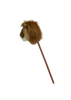The Hobbyhorse - Lion features a plush lion head with a brown mane on a wooden stick, ideal for safari adventure play, and is displayed on a plain white background.