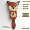 The Handmade Wooden Fox Wall Clock is a charming, playful addition to any space—perfect as a wooden nursery clock for your child’s room.