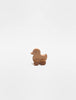 The Sabo Concept Rolling Duck - Natural, a small wooden duck toy with wheels crafted from natural materials in the SABO concept style, sits on a plain white background.